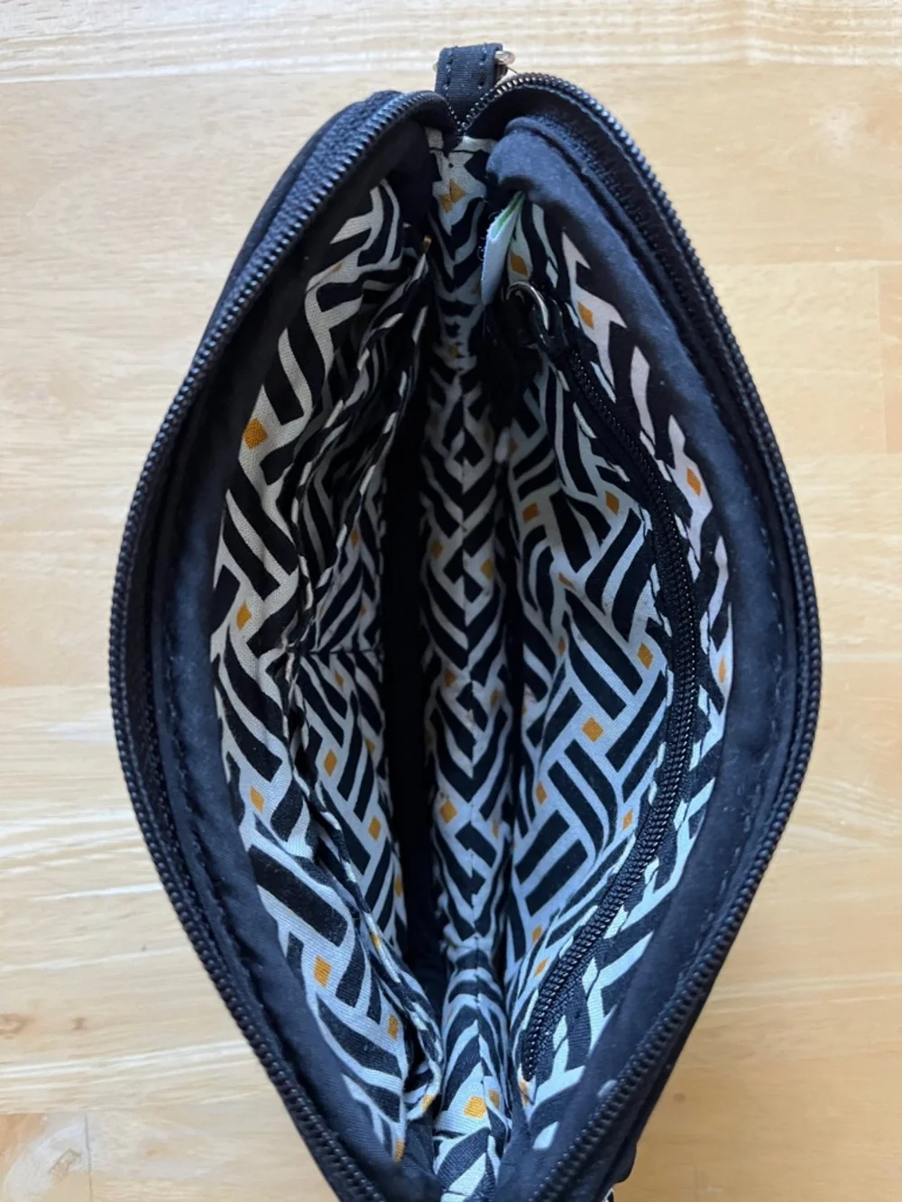 Vera Bradley Black Quilted Wristlet Clutch with Removable Strap - Picture 2 of 5